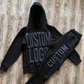 Customized Sweatpants Men's Street Monogram 3D Cuff Printed Stacked Sweatshirt Raw Edge Hoodie Sweatpants Men's Sweatsuit