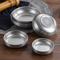 Barbecue Restaurant Bowl Custom Logo Korean Style Double Wall Stainless Steel Silver Matte Sauce Dish Catering Salad Bowl