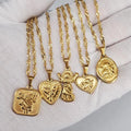 NS1241 18 Inches IPG Gold Plated Stainless Steel Chain Necklacenon Tarnish Charm Pendant Necklace