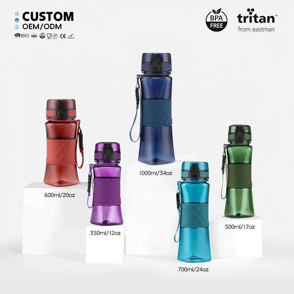 UZSPACE New Design 17oz Healthy BPA Free Leakproof  Portable Tritan Sports Outdoor Gym Shaker Water Bottle for Running & Yoga