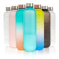 32OZ Sublimation Frosted Water Bottle Customized Plastic Gym Water Bottle with Time Marker