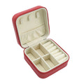 Custom Logo Leather Carrying Holder Zipper Portable Bag Jewellery Storage Box Travel Case Jewelry Organizer
