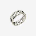 New Trendy Hiphop Handmade Dainty Silver Ring for Men Women Wedding Party 925 Sterling Silver Chain Link Ring