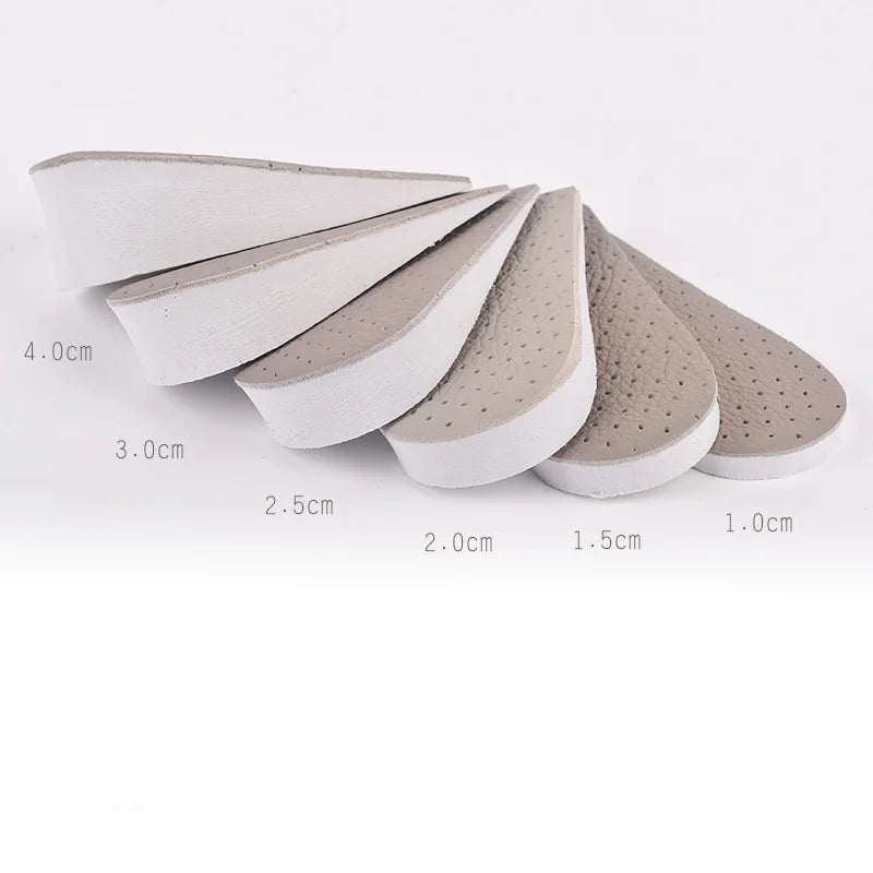 Factory Wholesale Invisible comfort Cowhide Increases Half-cushion Height increase 1-4cm for Men and Women