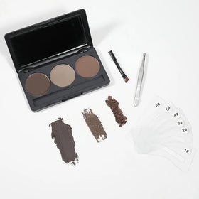 OCHAIN Waterproof Eyebrow Enhancer Double Color Private Label Long Lasting Eyebrow Kit With Eyebrow Brush