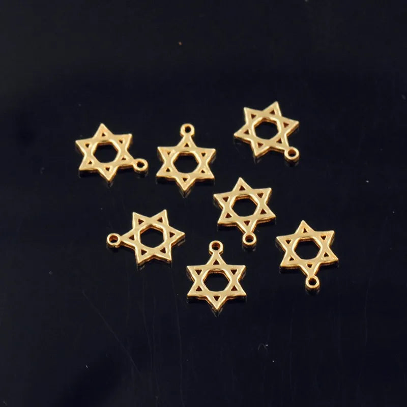 Fashion Magic Star Necklace Pendant for Women DIY Jewelry Making Gold Filled Small Charms