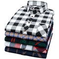 RNSHANGER Spring Men's Plaid Shirt Classic Fashion Long Sleeve Comfortable Four Seasons Shirts Business Male Work Shirt