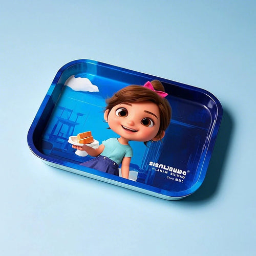 0.35mm Tinplate Trays Custom Sizes Dual Sided Printing Pantone Colors Matte Glossy Low MOQ Rolling Tray