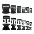 Wholesale 20/26/32/38/50mm Metal Buckle Luggage Accessories Black Plastic Buckles Backpack Belt Safety Adjustment Buckle