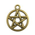 AA016460 16mm Children's Antique Silver & Bronze Plated Zinc Alloy Star Charms Pendants