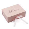 Hair Care Product Packaging Printed Pink Magnetic Closure Gift Box Package Custom Cosmetics Paper Outer Packaging with Ribbon