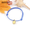 Simple Stainless Steel Locket Jewelry Gold Color Stretch Wire Rope Different Color  Female Bracelet