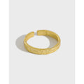 Wholesale Korean Design S925 Sterling Silver Open Adjustable 18K Gold Plated Thin Rings for Women