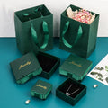 Wholesale Vintage Dark Green Custom Jewelry Brooch Box Packaging