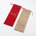 Customized Luxury Long Velvet Pouch Drawstring Velvet Pen Bag Pencil Packaging Bags Red Brown Velvet Pen Pouch