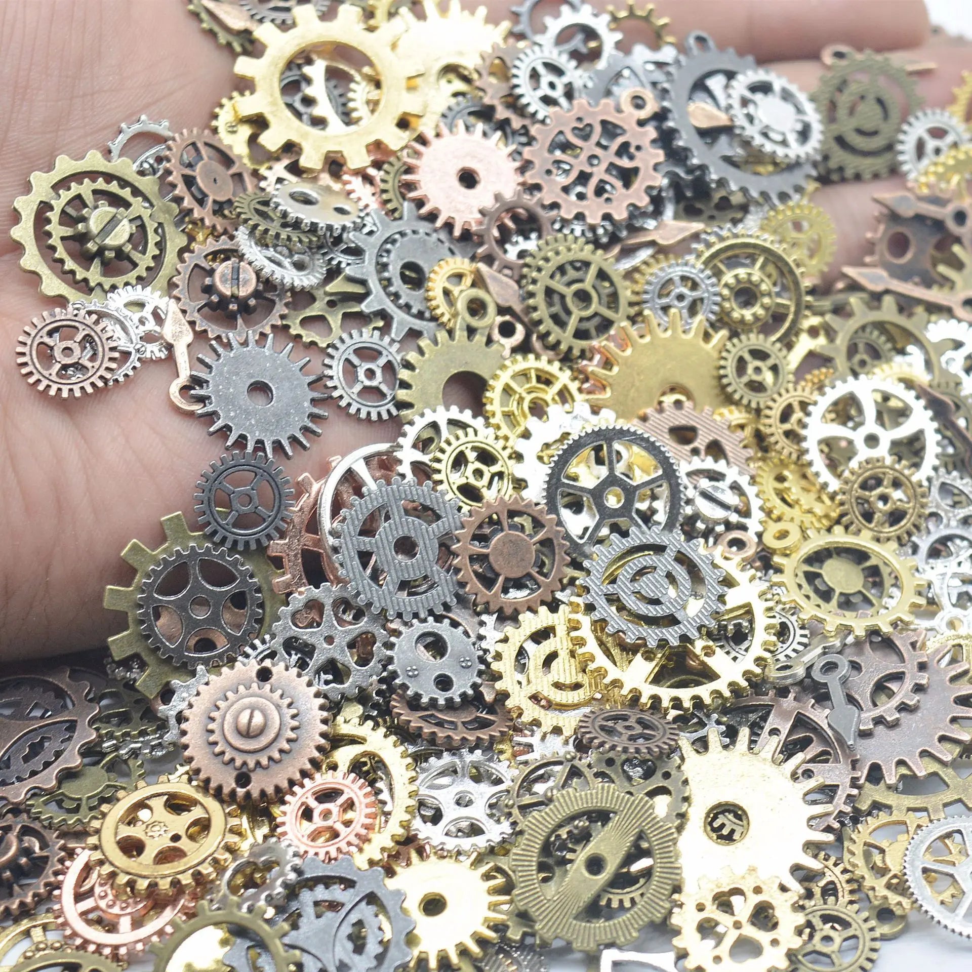 50g/bag Vintage Steampunk Wrist Watch Parts Gears Wheels Steam Punk DIY Jewelry Making Findings
