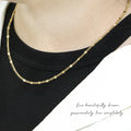 VIANRLA Stainless Steel Herringbone Chain Necklace Circular Glitter Necklace Minimalist Women Fashion Jewelry Drop Shipping
