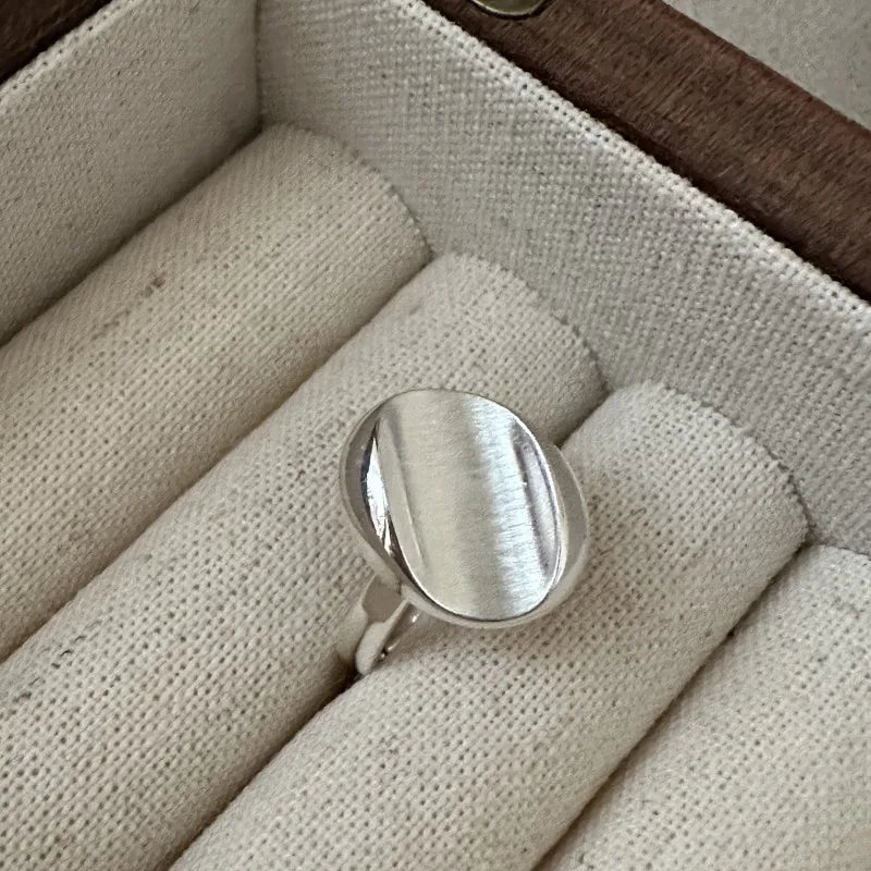 Factory Wholesale 925 Sterling Silver Vintage Brushed Curved Women Finger Rings Best Gifts