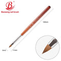 Wholesale Price Kolinsky Hair 3D Brush Size 6 and Red Wooden Handle High Quality Acrylic Brush by Nail Brush Manufacturer BW16