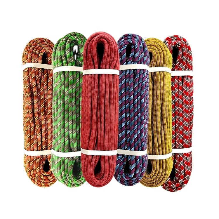 10mm Static Nylon Polyester Rock Climbing Rope Casual Tour Outdoor Activity 50L 30L Capacity 12mm Diameter 11mm Thickness
