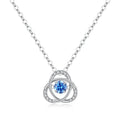 Perfect Gift for Girlfriends 925 Silver Heart Zircon Pendant Necklace-Engagement Wedding Party Fashion Statement Rhodium Plated