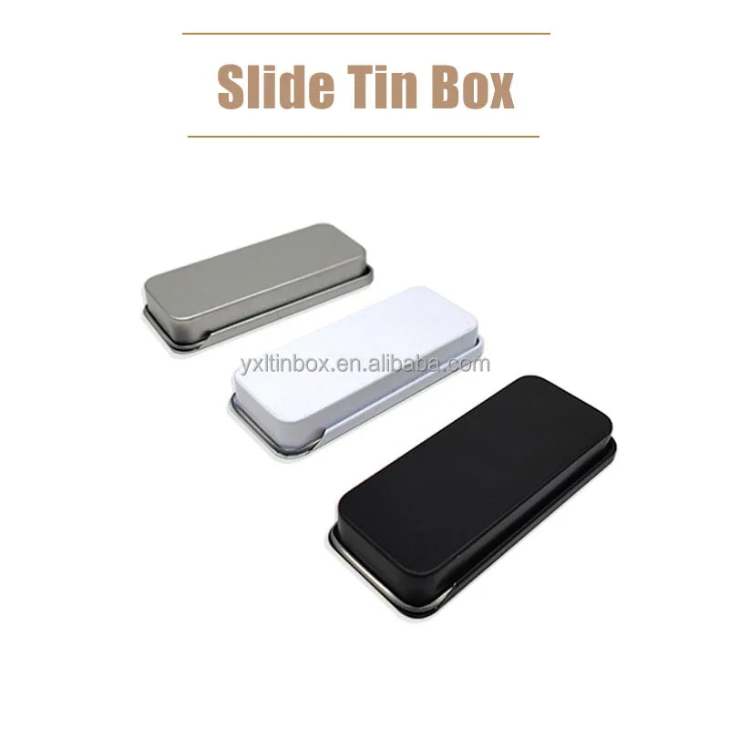 80*35*12 mm Solid Perfume Slide Tin Push Pull Box for Pet Food Storage Cosmetic Eyeshadow Blush Nail Art Badge Candy Container