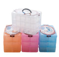 3-layer Things & Crafts Storage Box Jewelry Box Plastics Containers Jewelry Organizer Clear Modern Rectangle Detachable 50pcs