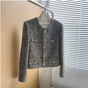 Casual Short Style Tweed Small Fragrance Loose Fashion Woolen Coat Autumn New