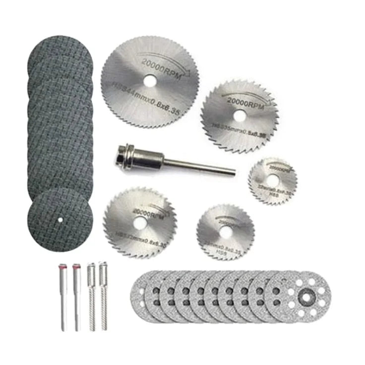 30PC Diamond Cutting Discs Sanding Grinding Wheel Circular Saw Blade Woodworking Metal Dremel Mini Drill Rotary Tool Accessories