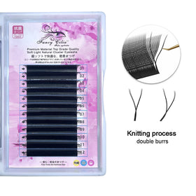 Fancy Cilia YY Shape Eyelash Extension Supplies Faux Mink Lash Extensions Pbtsynthetic Hair Hand Made Dd 3 Premium Korean Black
