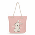 Factory Men and Women Rabbit Print Custom Casual Fashion Handbags Fresh Cute Shoulder Beach Tote Bag