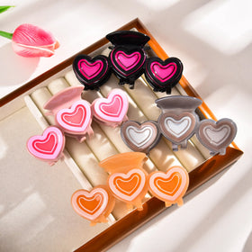 Cute XXL BIG Acetate Big Heart Hair Claw for Girl