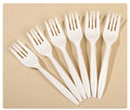 7 Inch Cornstarch Fork  Eco-friendly Dinner Tableware Disposable Corn Starch Spoon Fork Spoon