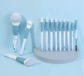 YUE New 12-Piece Clear Sky Makeup Brush Set Synthetic Hair Super Soft for Face Loose Powder Application Beginner-Friendly Beauty
