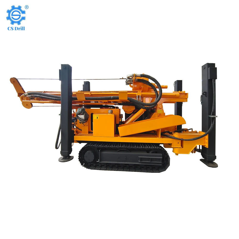 CS350s Steel Crawler Drilling Rig with Pump Motor Bearing Core Components for Hydrogeological Well Drilling