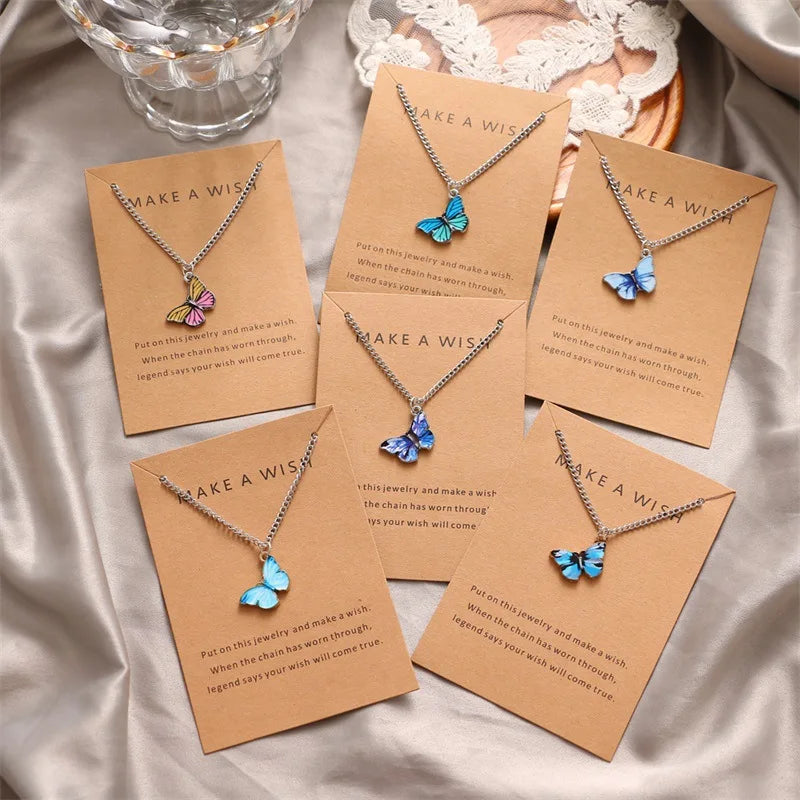 Multiple Colors Bohemian Butterfly Necklace Wholesale for Women Jewelry Creative Gift