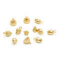 Wholesale Stainless Steel Mini Flower Buds Pendant Small Flower Tassel Pendant Accessories for Diy Earring Jewelry Making