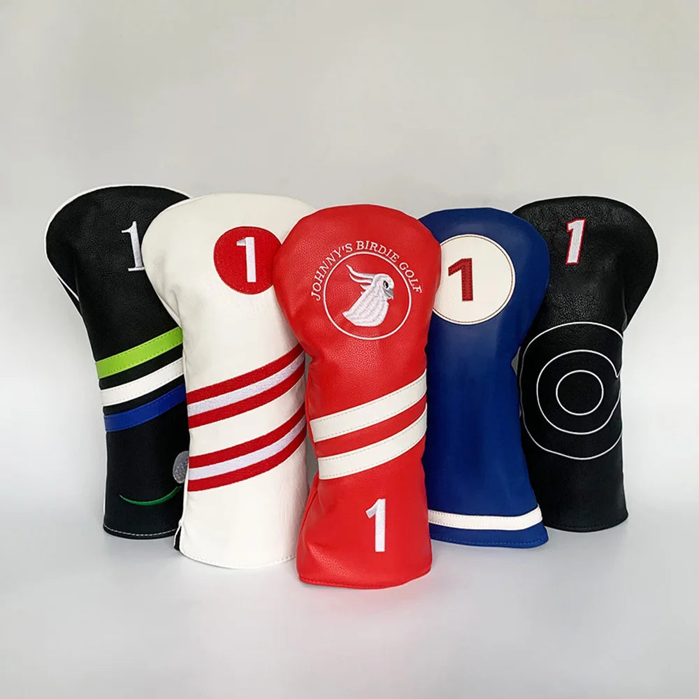 Good Quality Custom Embroidery Excellent PU Leather Golf Club Headcover