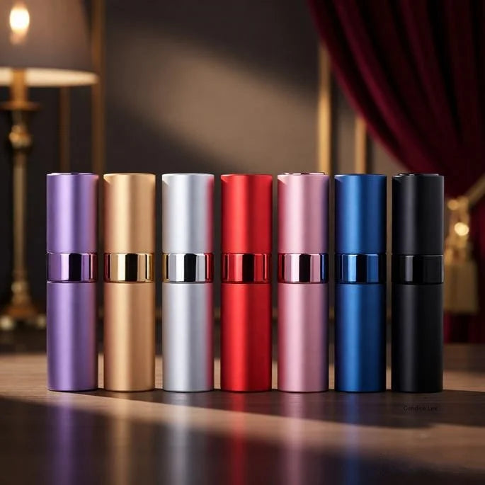 WOGU Luxury Empty Refillable Twist Cosmetic Packaging 8ml 15ml Fine Mist Atomizer Aluminum Glass Spray Perfume Bottle