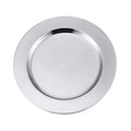 13-Inch Silver Stainless Steel for Charger Plate Plant Pattern Wedding Decoration Elegant for Charger Plate