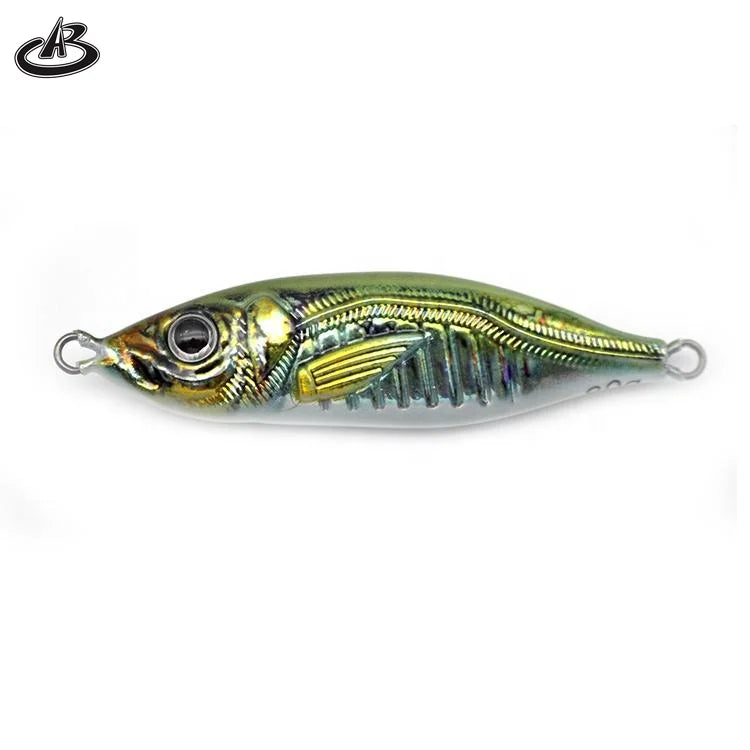 hangxiang Wholesale 40g 60g 80g Saltwater Light Slow Pitch Metal Jigging Lures 3d Jig Fishing Lures