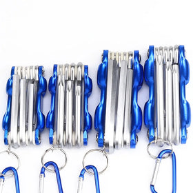 Portable Folding Inner Hexagon Wrench Box Hexagon Middle Hole Set English Inner Hexagon Screwdriver Wrench