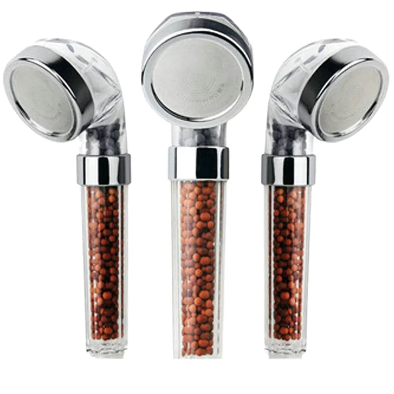 Energy-Efficient 3-Spray LED Display Shower Head with Arm Mineral Filtration System Water Saving Bathroom Faucet Accessory