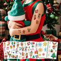New Cartoon Temporary Tattoo Stickers Water Transfer Body Decoration for Christmas Holiday Parties for Body Art