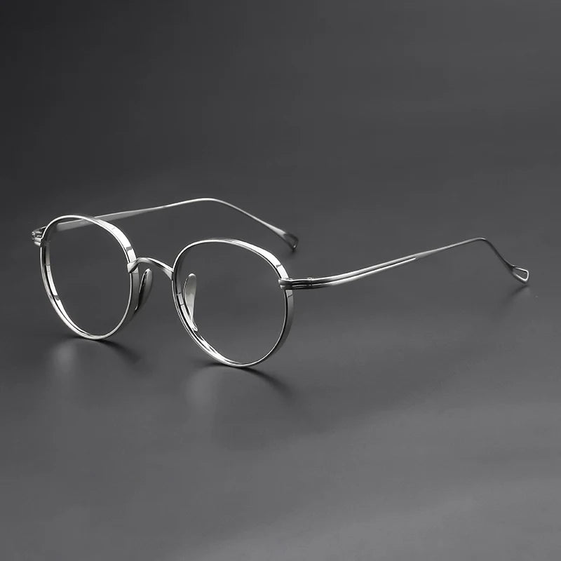 10518oval 2023 New Eyeglasses Frame Acetate Optical Titanium Glasses Frame Flat Light Fashionable Personality Female Glasses Frame