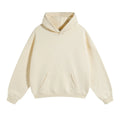 Autumn Winter New Men's Women's Hoodie Loose Fleece-Lined Solid Color Men's Hoodie 100% Cotton Casual Hoodie