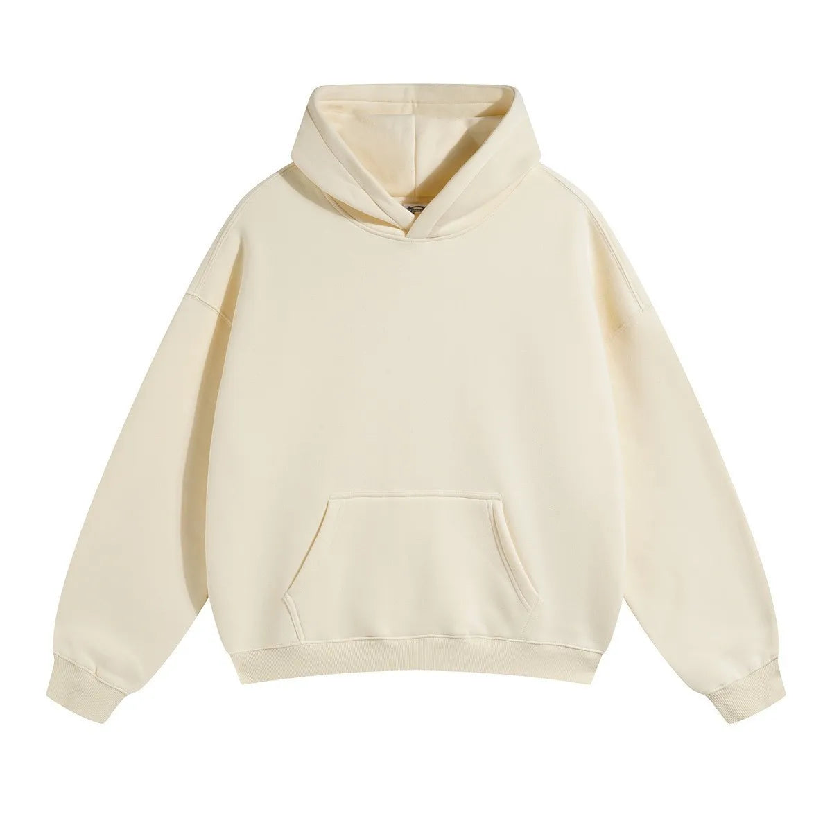 Autumn Winter New Men's Women's Hoodie Loose Fleece-Lined Solid Color Men's Hoodie 100% Cotton Casual Hoodie