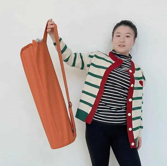 extra Large Canvas Yoga Bag Strong Durable Bag for Different Mat Adjustable Strap and Inner Pocket Custom logo Size Color Bag