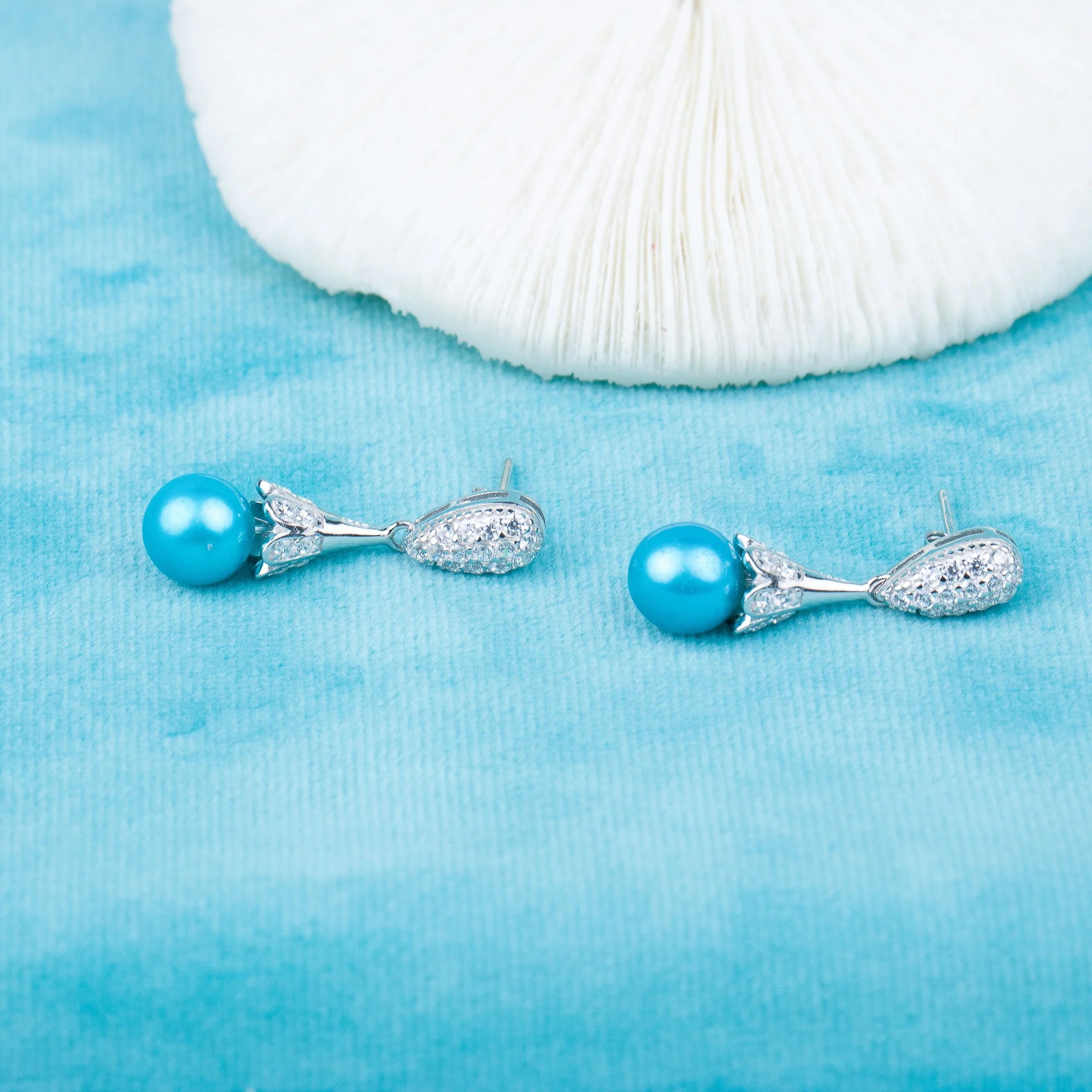 E030618 S925 Pearl Earring 925 Sterling Silver DIY 6-8mm Natural Freshwater Pearl Stud Earring for Women