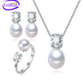 FEIRUN 8mm Drop Jewellery Natural Earrings Set for Women